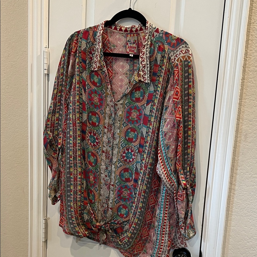 Johnny Was Multicolor Bohemian Blouse